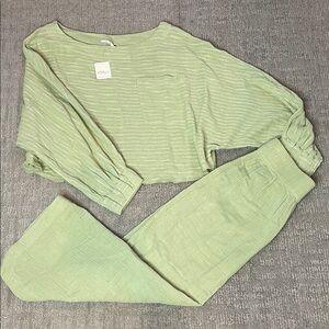Free People Sage top and Knit Skirt